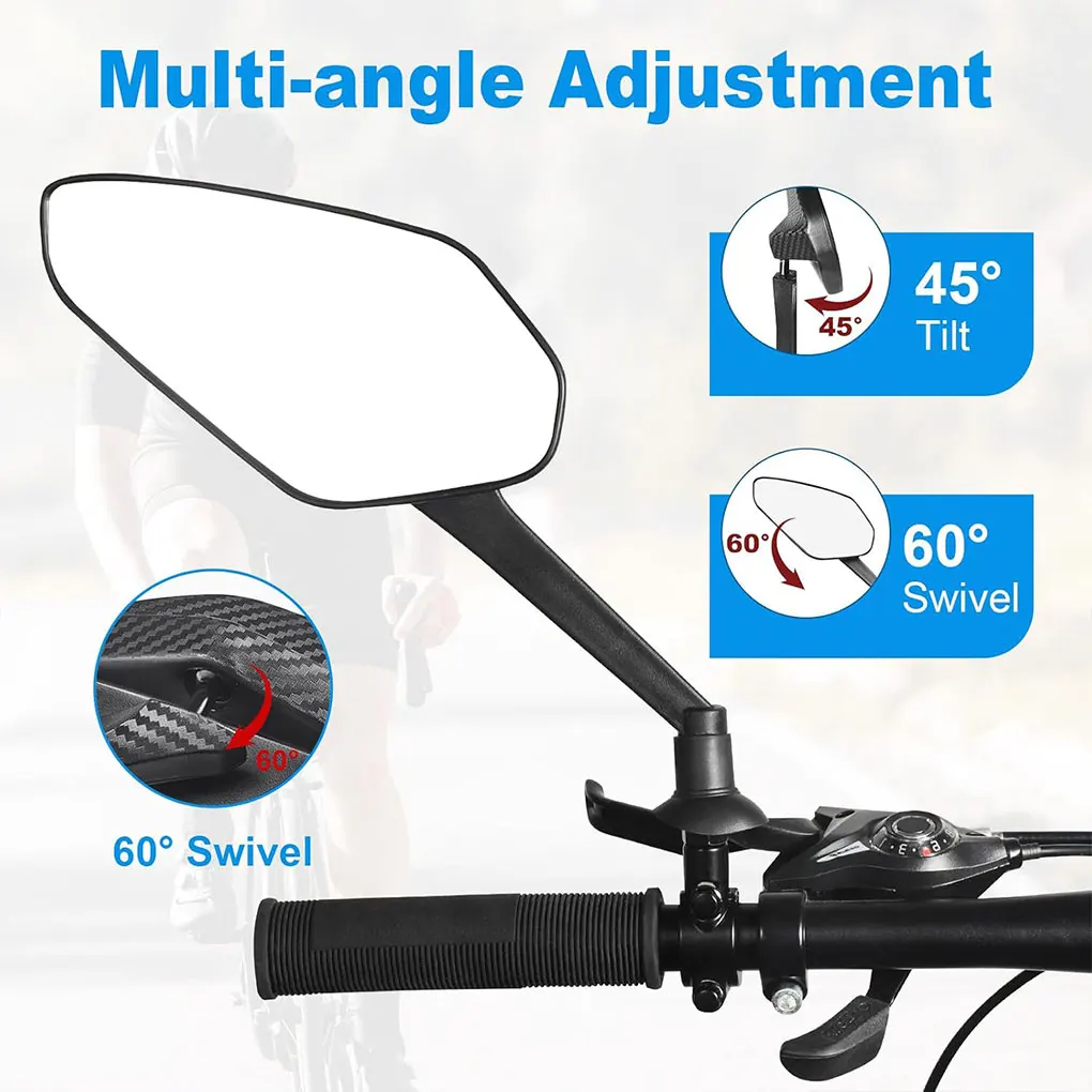 

Зеркало заднего вида для велосипеда, отражатель, регулируемое вращающееся зеркало на руль, прозрачное зеркало заднего вида, электрический скутер, аксессуары для велосипедного велосипеда