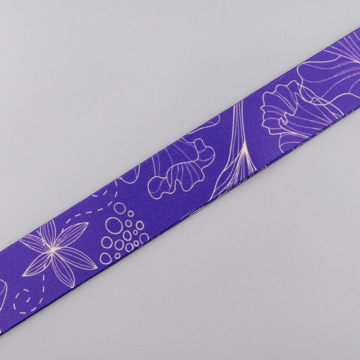 Flowers Purple Lanyards Keychain DIY Cell Phone Straps USB ID Card Badge Holder Keyring Belt Strap Hanging Rope Lariat Keycord