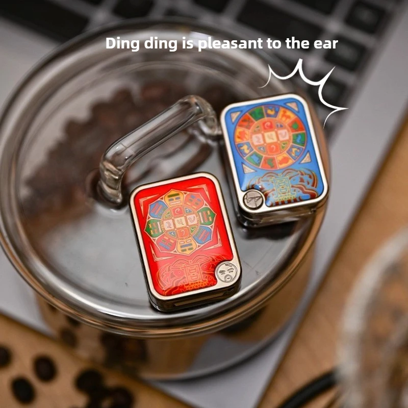 BPMODSEDC Barba Grande Nueve Palacio Mecánico Metal Empuje Directo Yema del Dedo Tarjeta de Empuje Juguete de Descompresión