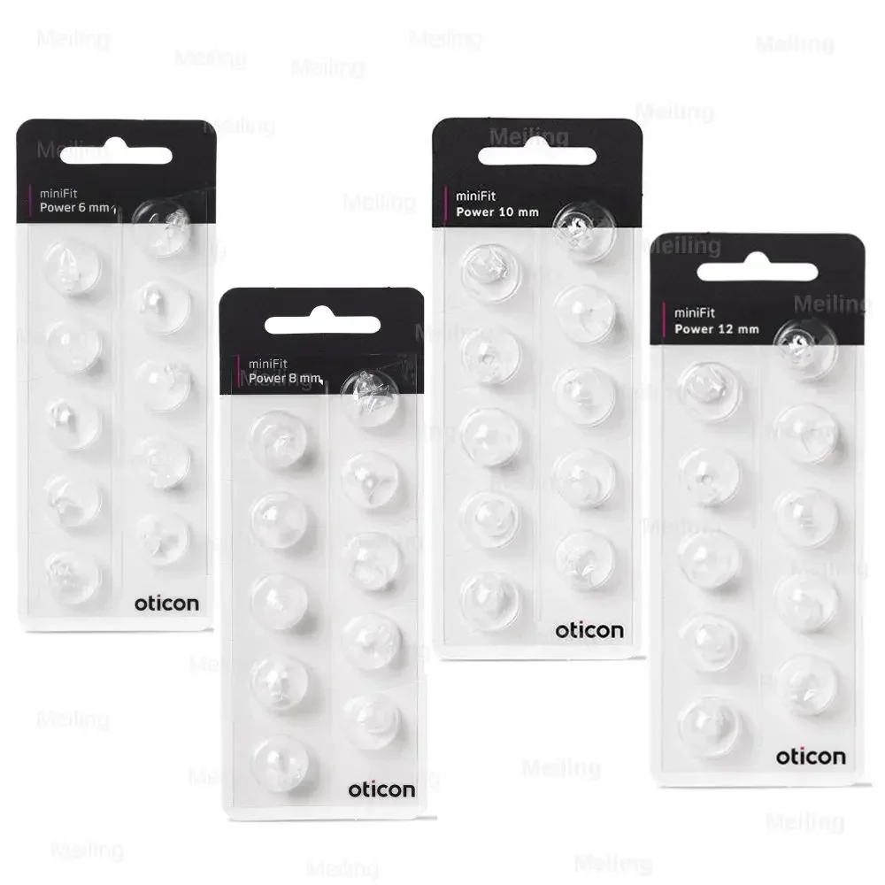 

Oction miniFit Ear Tip Power 6mm 8mm 10mm 12mm Oticon Hearing Aid Double Dome Pack of 10pcs for Oticon miniRITE Hearing Aids