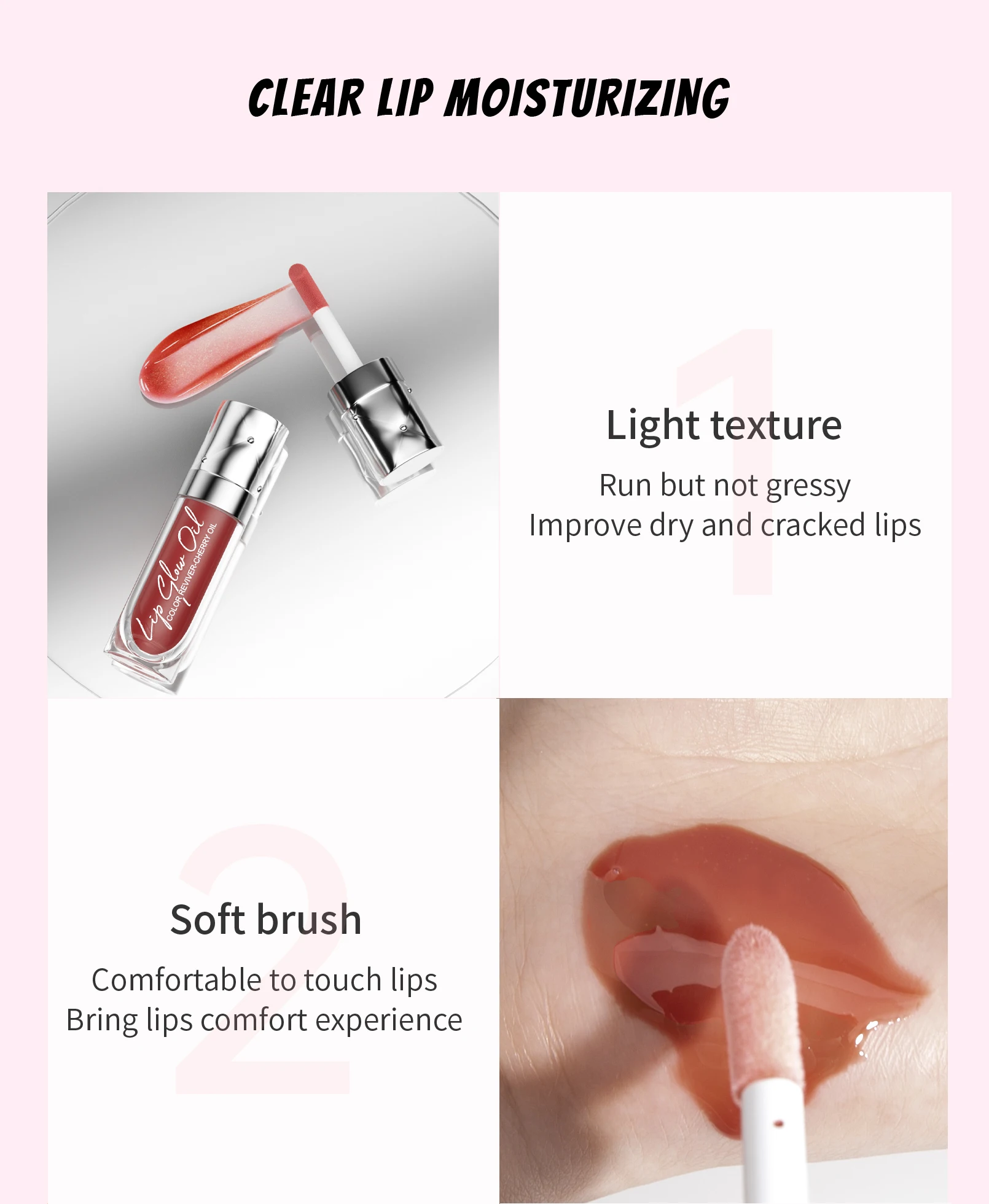 カラーリップバーム 保湿 透明リップバーム リップオイル リップグロス 唇に潤いを与える