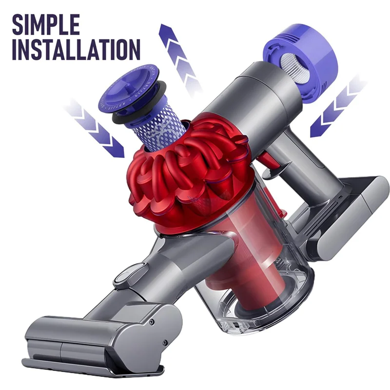 Vervangingsonderdelenfilter voor Dyson V8 V7 draadloze stofzuiger met voorfilter en nafilter, vervangt onderdeel 965661 -01 & 967478 -01