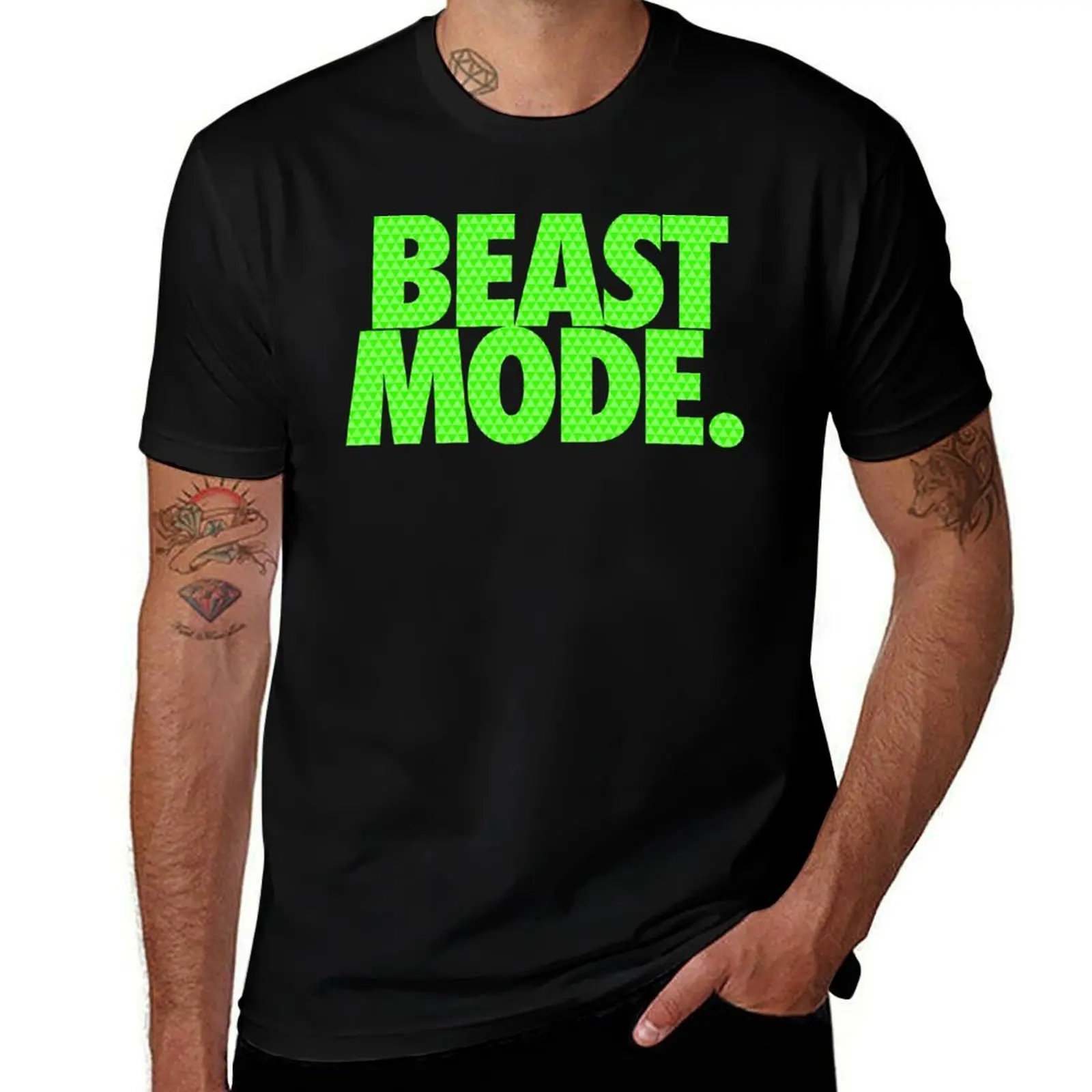 

BEAST MODE. - Electric Green T-Shirt rapper graphic tees custom t shirt plus sizes fashion shirts t shirt men