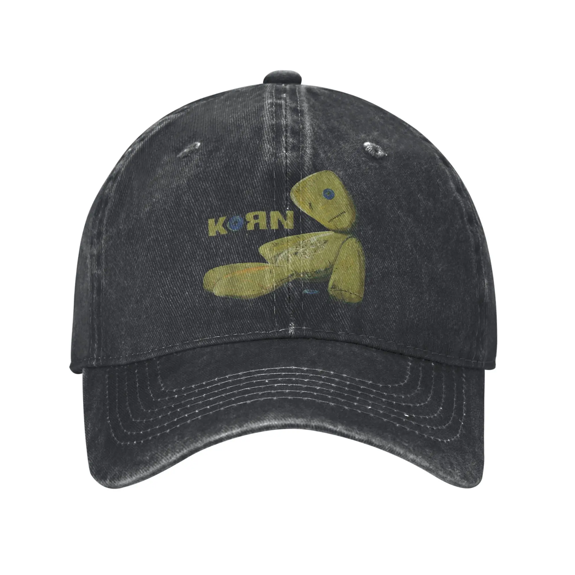 Vintage Rock Band Korns Issues Doll Baseball Cap Unisex Distressed Washed Sun Cap  Outdoor All Seasons Travel Gift Hats Cap