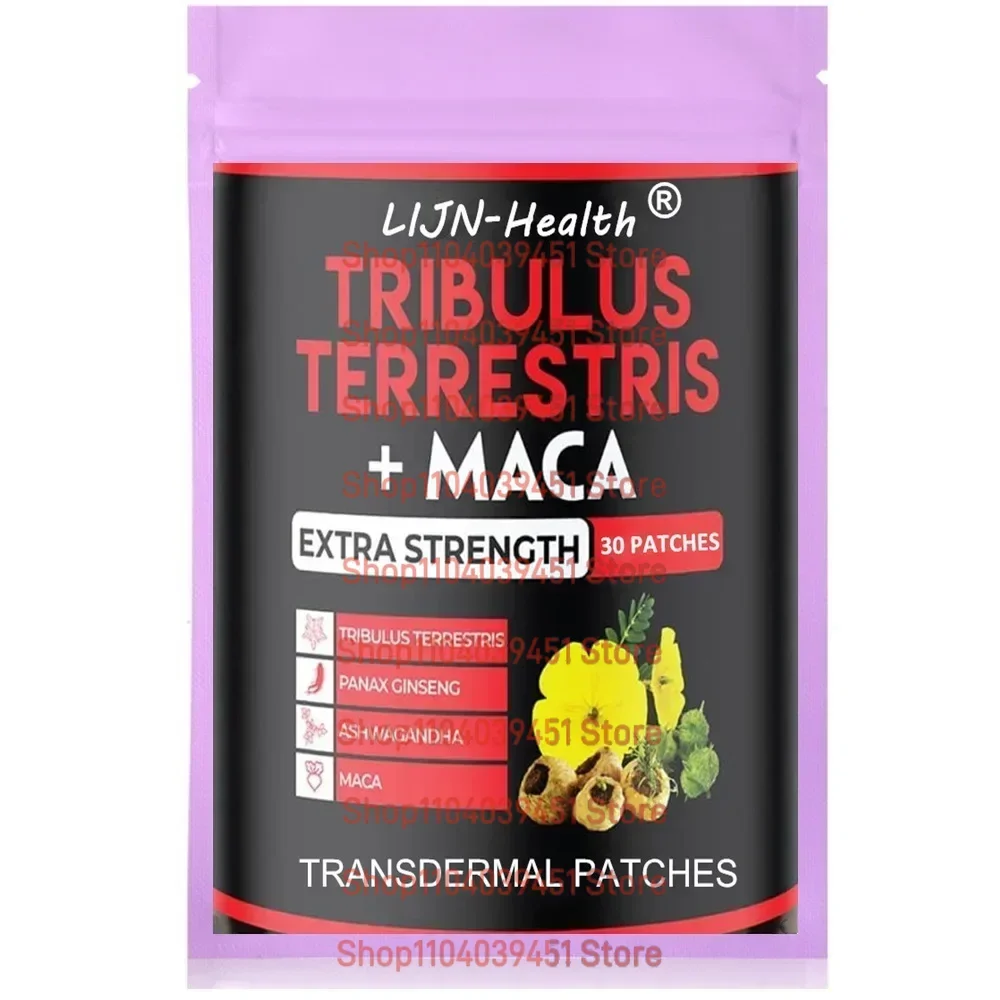 Tribulus Terrestris Transdermal Patches  Combined with Ashwagandha, Panax Ginseng  Boost Energy, Mood, Stamina 30 Patches