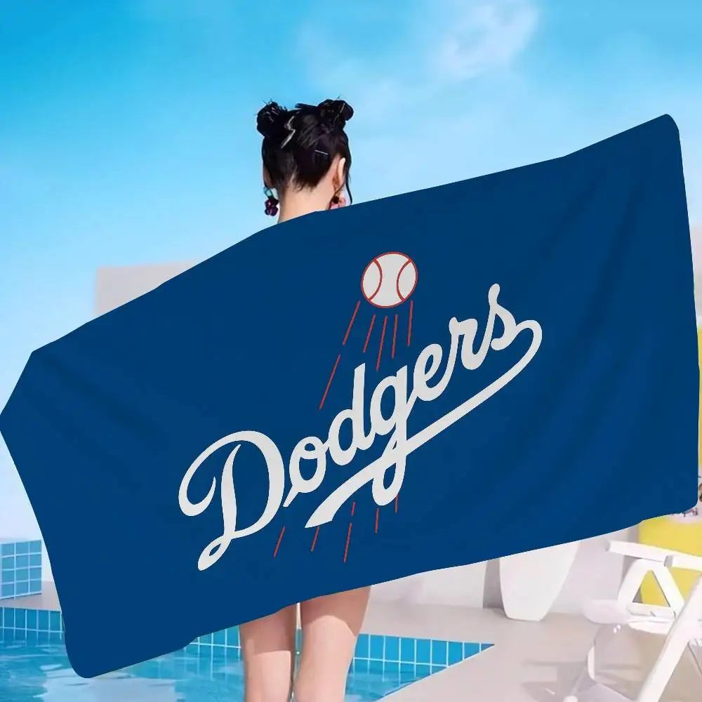 L-Los-Angeles-Dodgers Sporty-Vibrant Microfiber Blanket Quick Drying Beach Towels Oversized Printing Super Absorbent Pool Towel