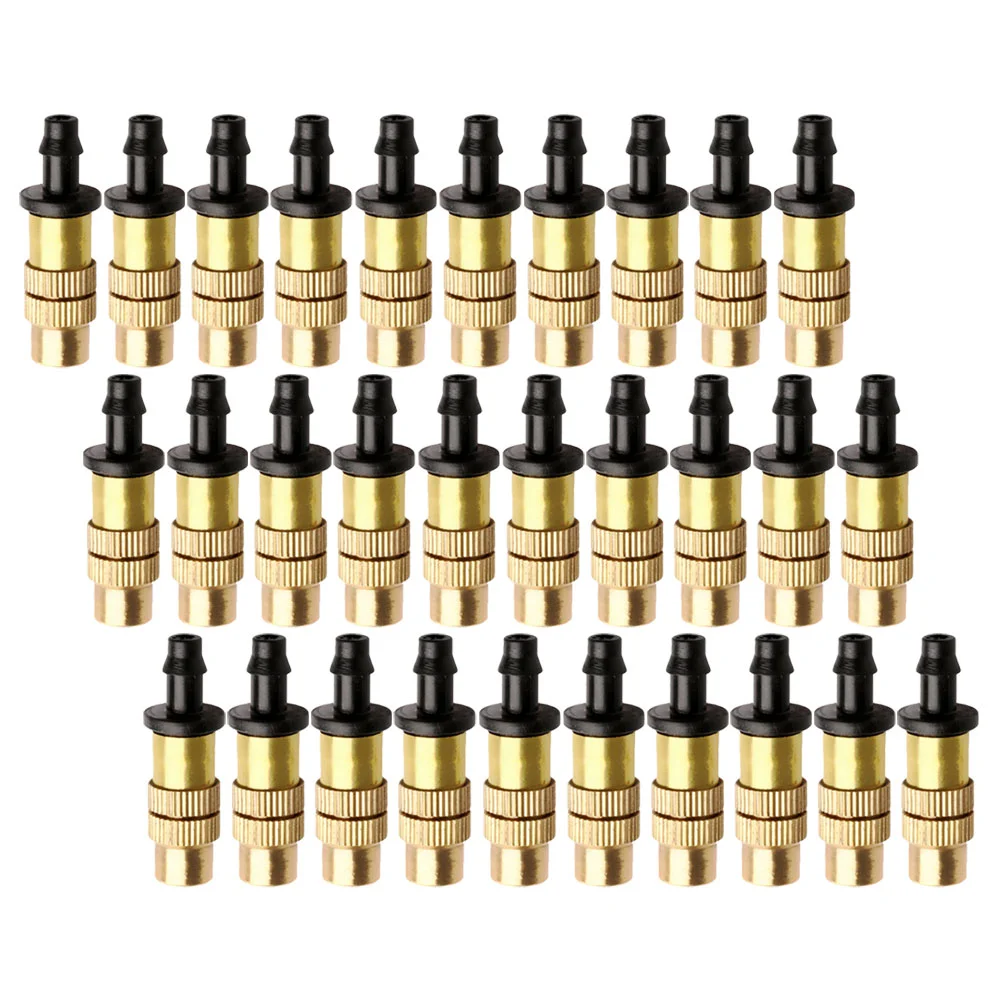 

50 Pcs Drip Irrigation Nozzle Greenhouse Watering Atomizing System Copper Sprinkler Parts Mist Hose