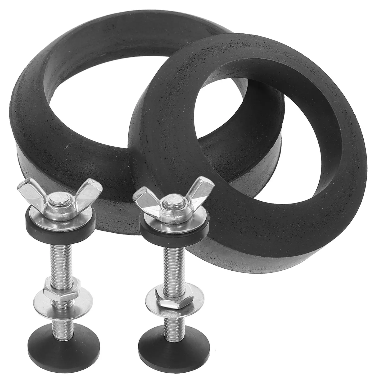 

1Set Toilet Tank to Bowl Coupling Kit Metal Bolts and Gaskets Waterproof Leakproof Design Universal Fit for Toilet Tank