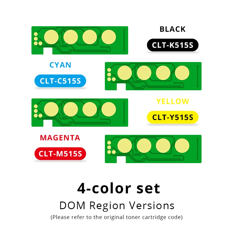 CLT515S CLT K515S C515S M515S Y515S Toner Cartridge Chip for Samsung SL-C515 SL-C565 C515 C515W C565FW C565FW C565W C565W HYP