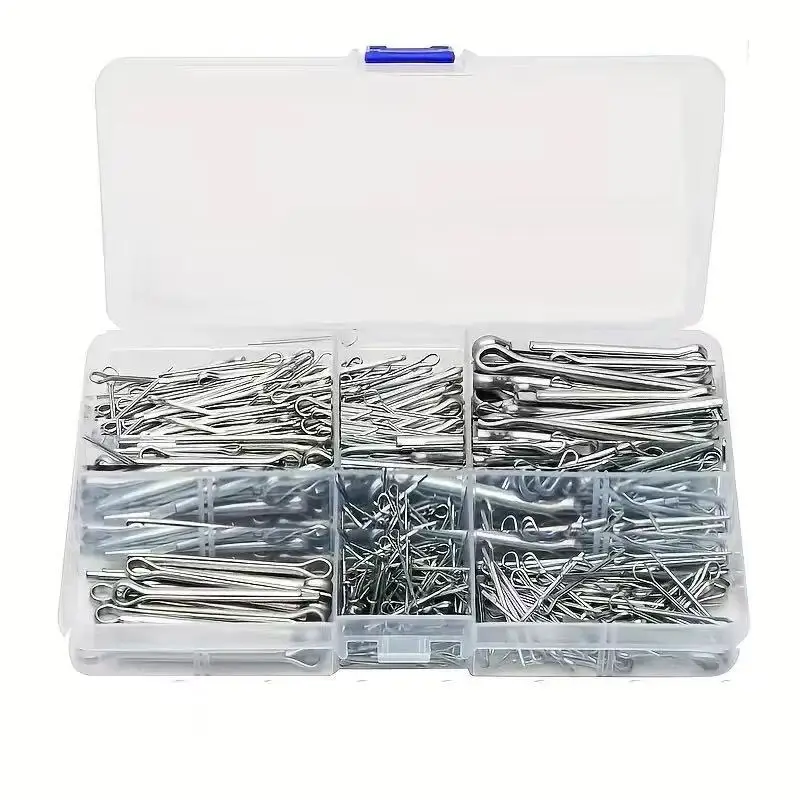 175Pcs Sliver Split Pins Cotter Fixings Assorted Sizes Zinc Plated Steel Hard Case Link Split Cotter Pin High Quality