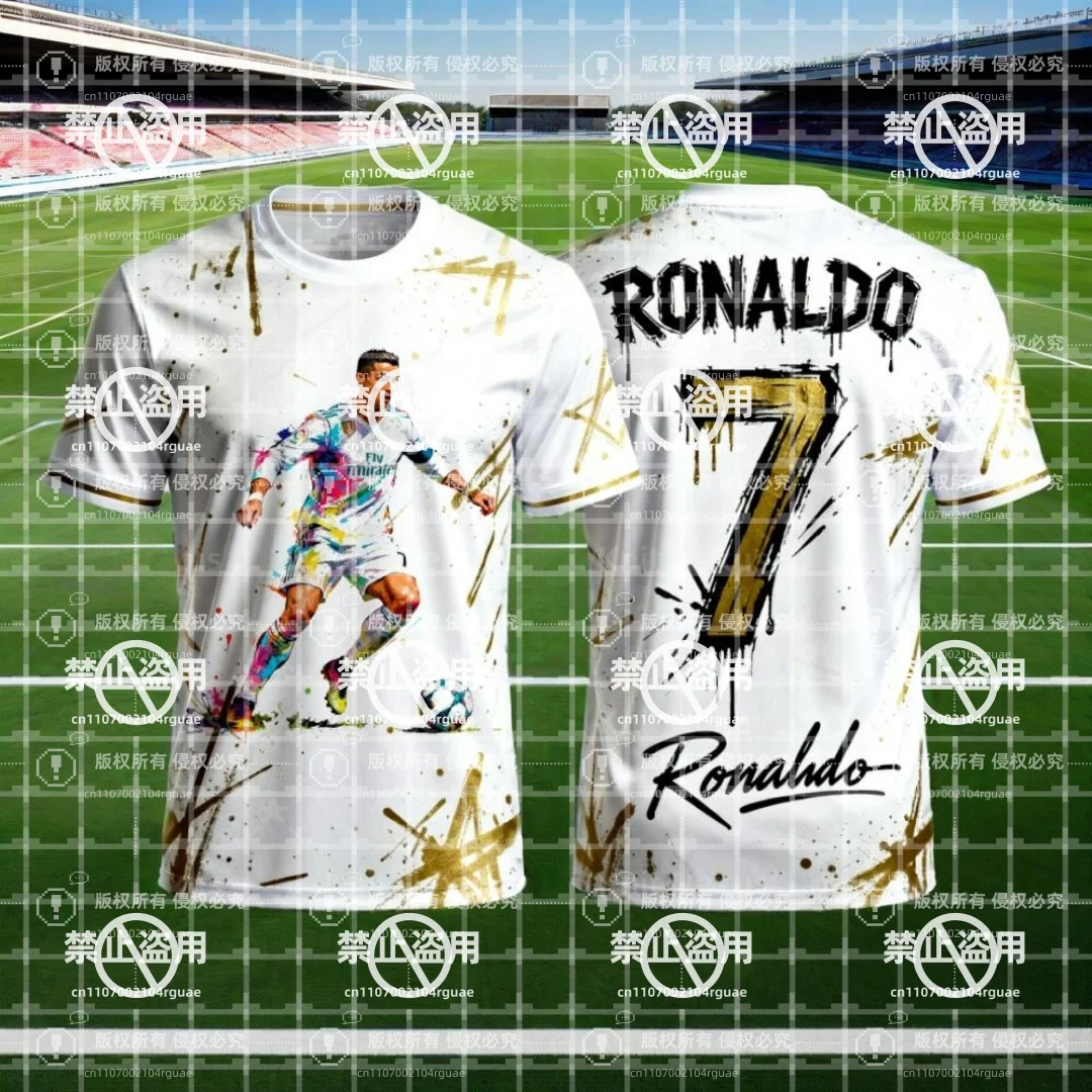 

Designed Graffiti-Designed Ronaldo #7 JerseyQuick-Drying And Breathable 3D-Printed Fan-Commemorative Outdoor Sports Top