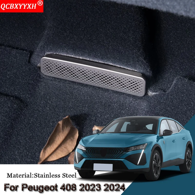 แต่งรถช่องระบายอากาศสำหรับรถยนต์ Peugeot 408 408 GT 2023 2024กรอบป้องกันมีเลื่อมสติ๊กเกอร์ตกแต่งรถป้องกัน