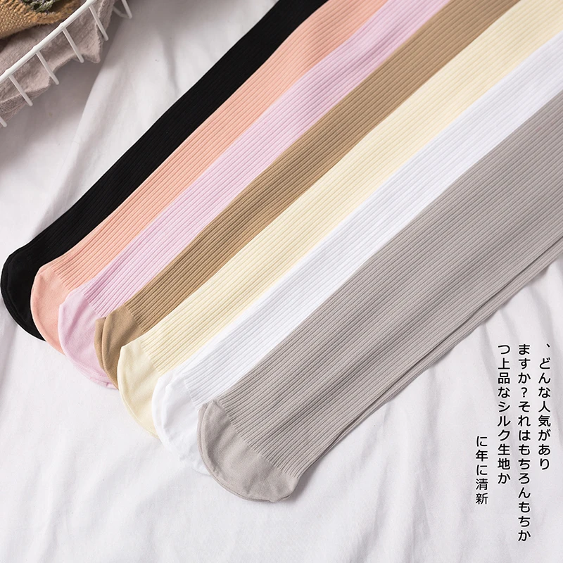 Autumn Baby Kids Thin Velvet Anti-pilling Pantyhose High-quality Spring Princess Child Girls Candy Color Geometric Stripe Tights