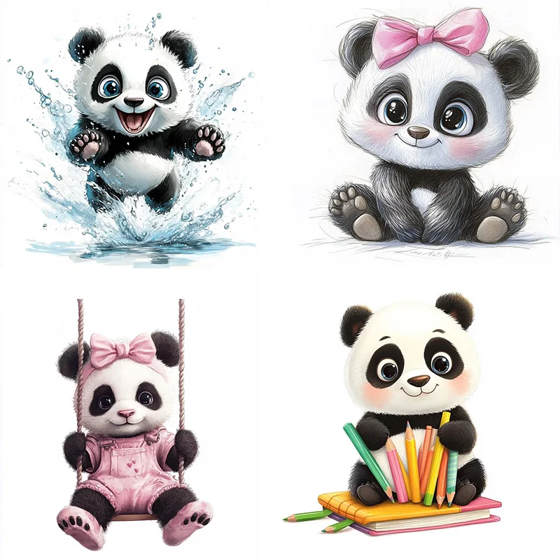 

Cute Watercolor Pandas Toilet Sticker, Durable Material, Perfect for Home Wall Decor, Aesthetic Room Decoration