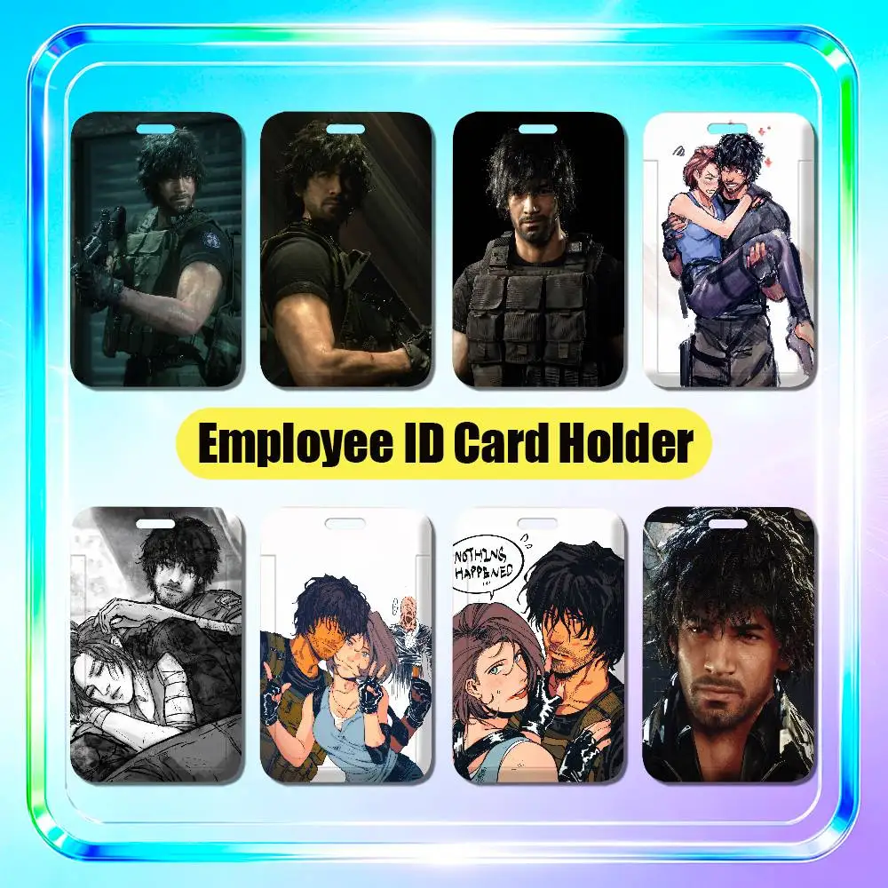 For Resident Evil Carlos Oliveira Employee ID Card Holder Office Badge Work Student Bank Credit Hard Holders Case Shell