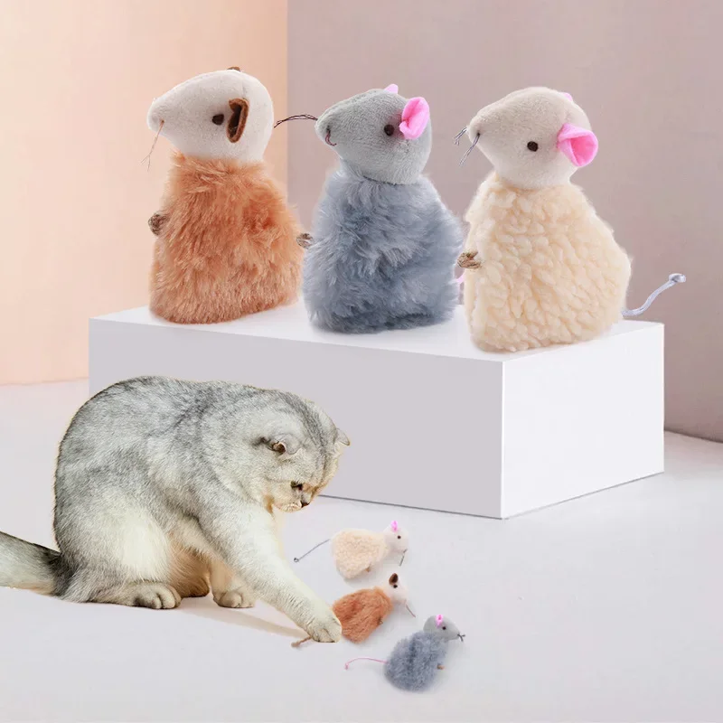 Creative Plush Mouse Can Hold Cat Mint Bag To Attract Pet Ca