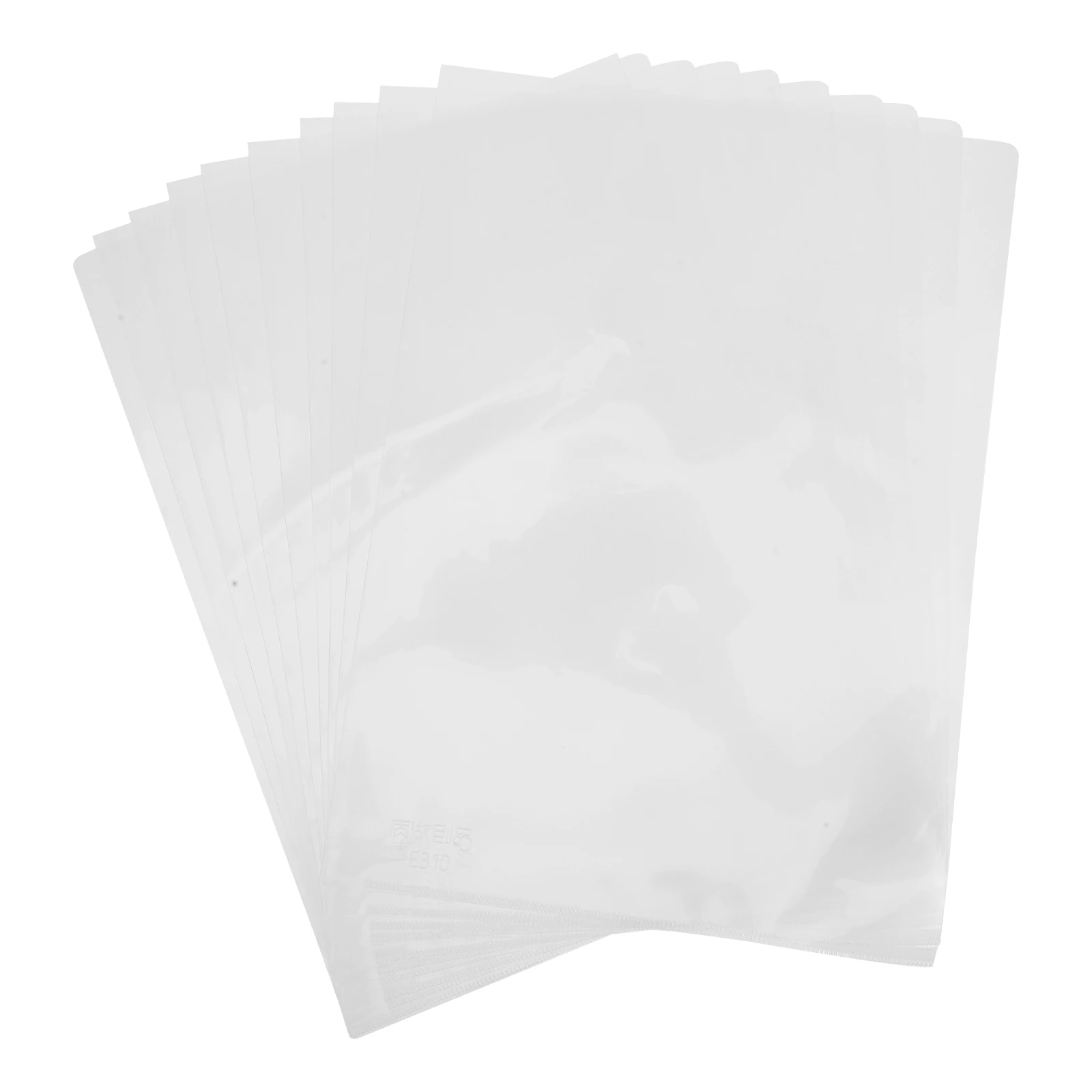 

10pcs L-Shaped Clear Plastic Folder File Organizer Document Holder For School Office Desktop Storage Transparent File Sleeve