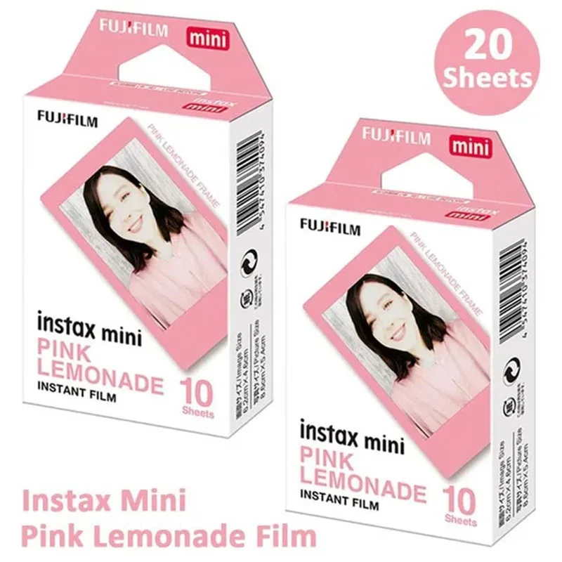 

10-30 Sheets Fujifilm Mini 12 Film Pink Lemonade Instax Mini Film Photo Paper For Fuji Mini 11 8 9 7s 40 26 70 90 Instant Camera