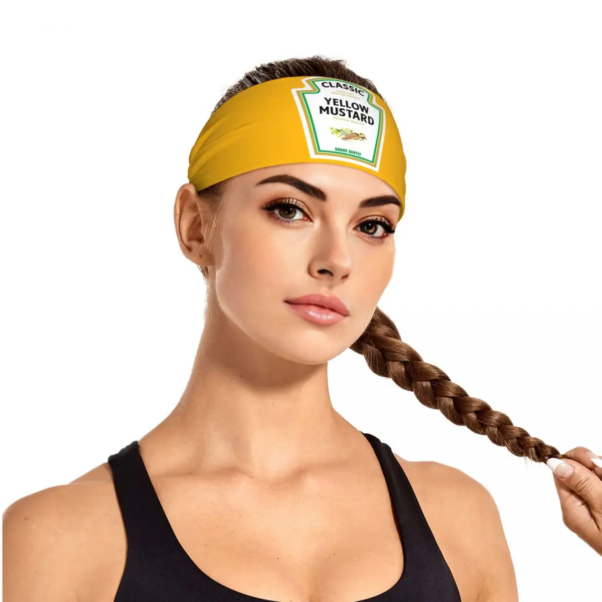 

Custom Mustard Mayo Ketchup Sweatband for Men Women Wicking Moisture Sports Sweatband Gym Yoga Running