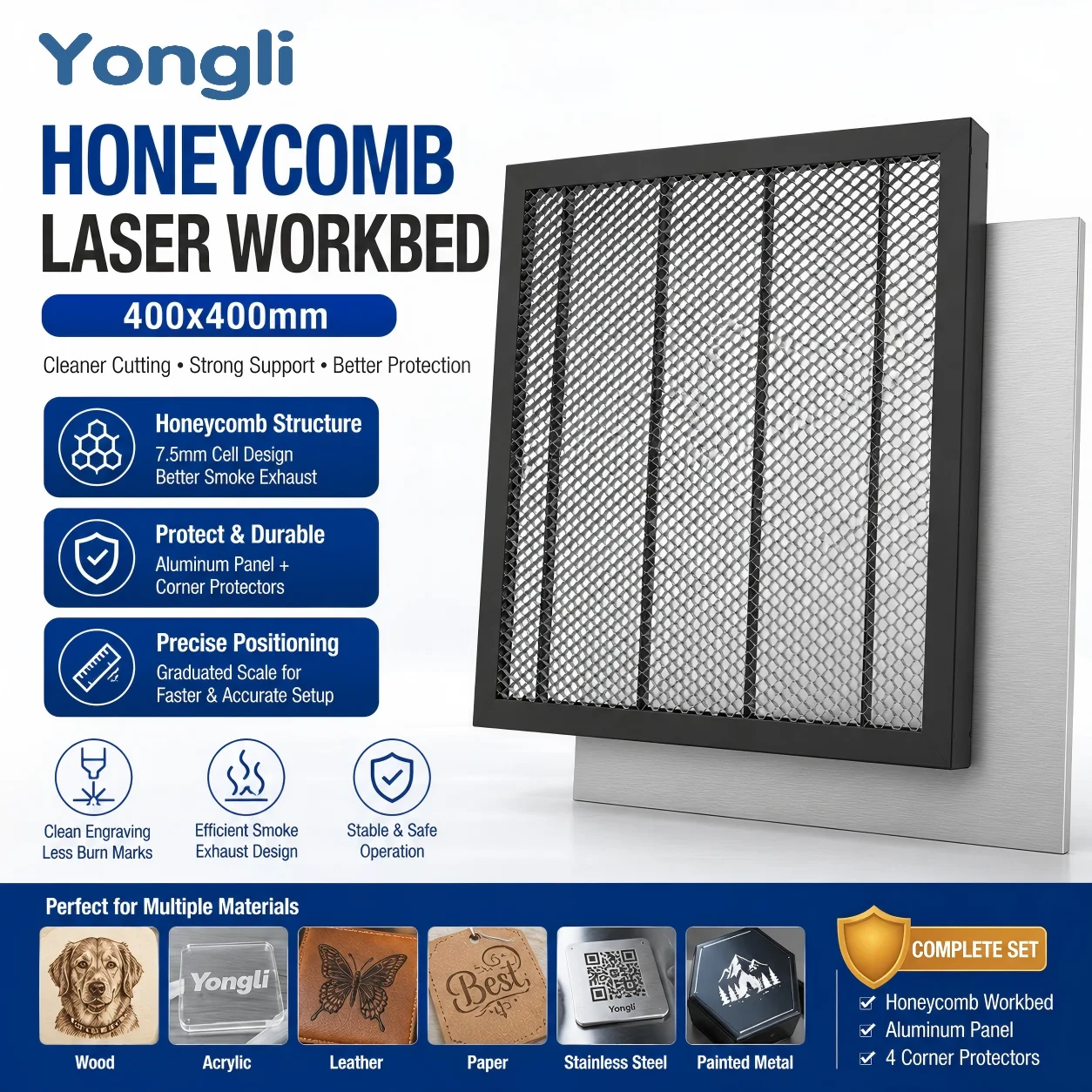 Honeycomb Laser Bed - Bal Peteği Lazer Yatak Plakası 400x400mm