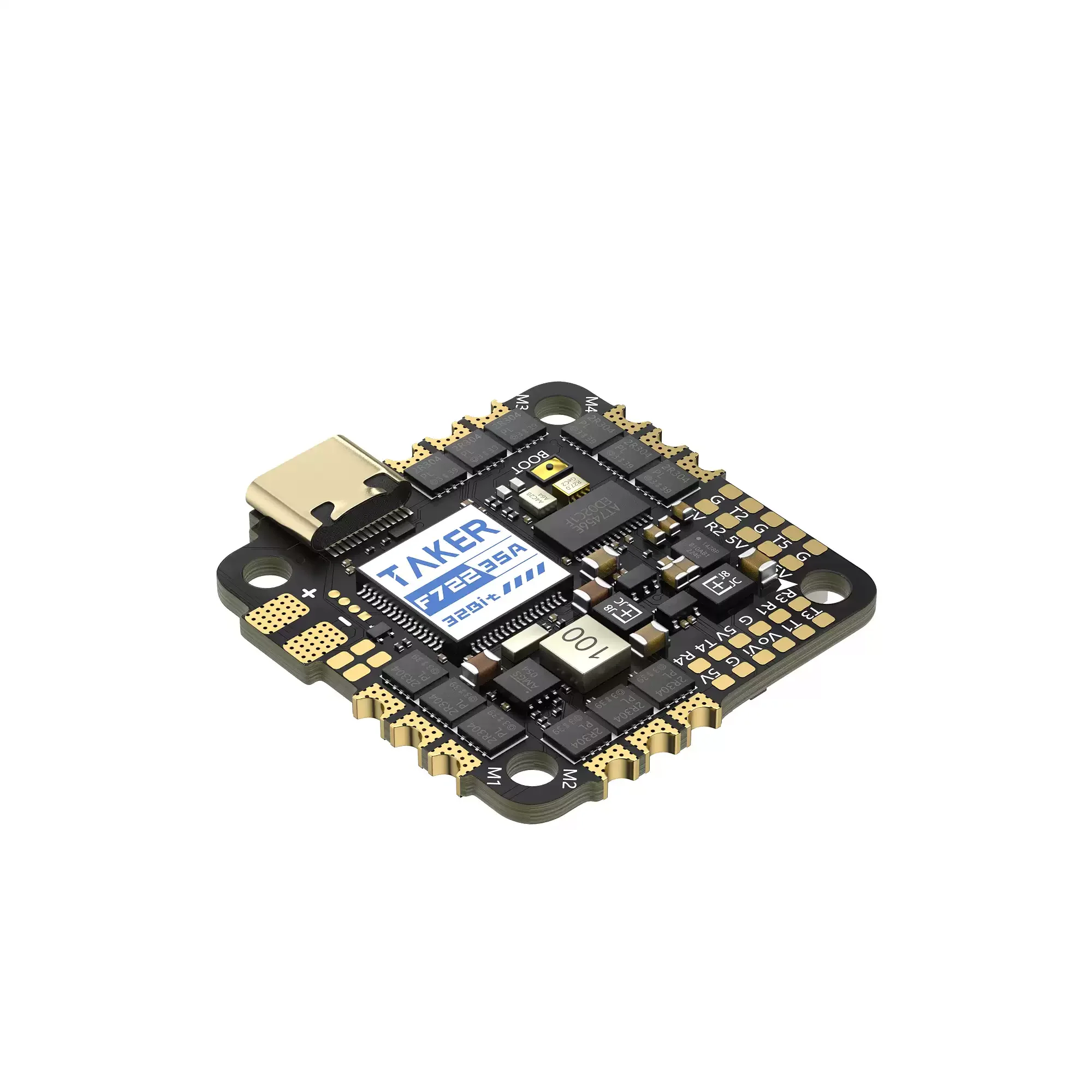 TAKER F722 35A 32Bit AIO GEPRC FPV AIO FC, 35A Continuous 45A Burst Current Type-C USB Drone Controller