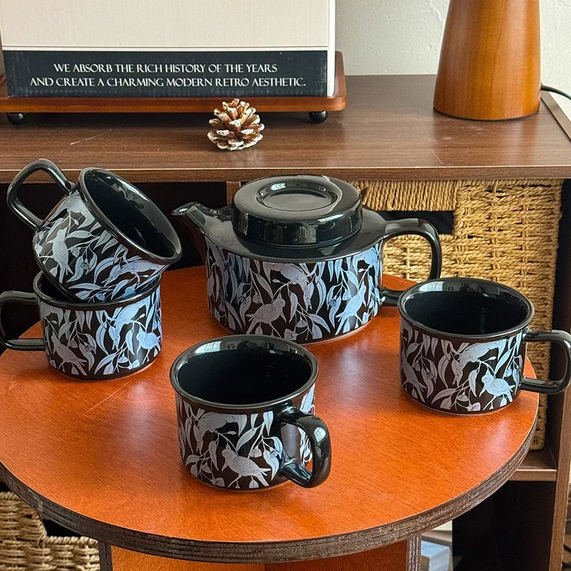 

Китайская ретро посуда фэн-шуй, наборы керамических чайников, домашние свадебные подарки, подарки на новоселье