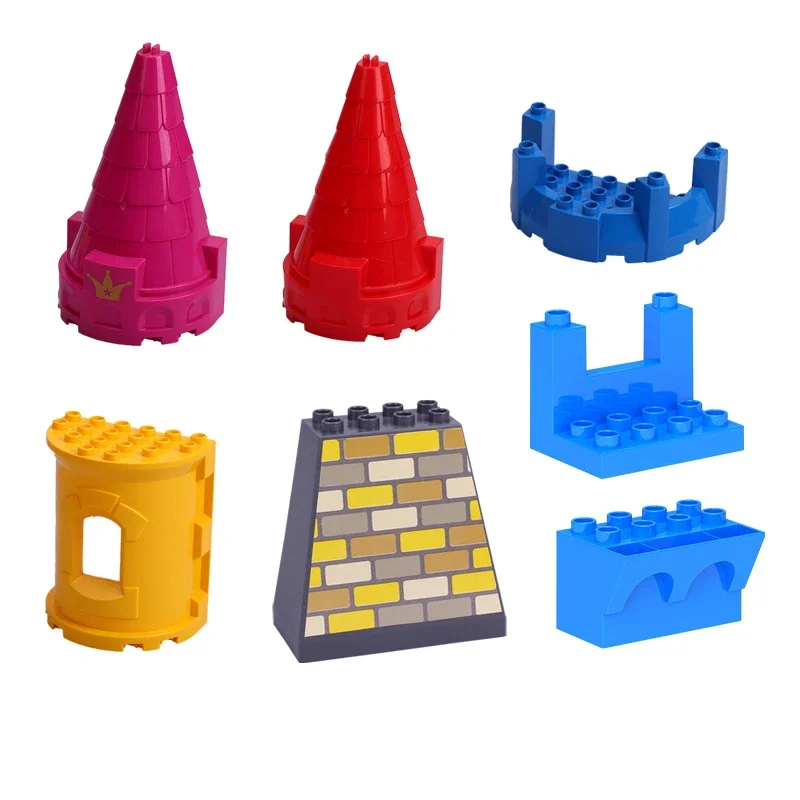 Big Building Blocks Amusement Accessory BridgeAwning Cylinder Hill-type Compatible Big Brick Particle City DIY Toys Kids Gifts