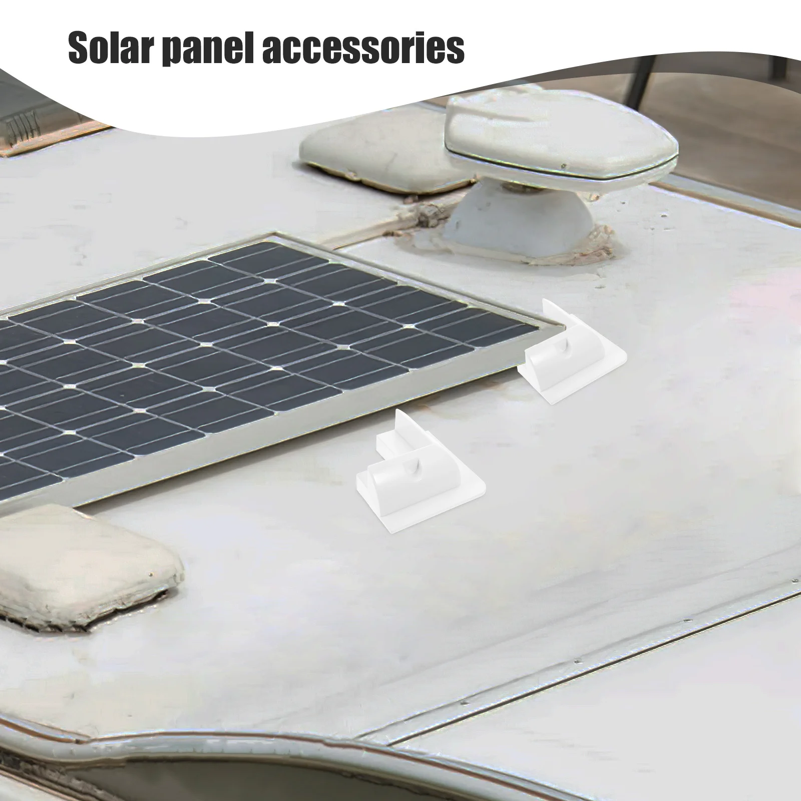 

1Set Solar Panel Bracket Sturdy Mount Support for Caravan Trailer Cooling Airflow Protection Solar Panel Stand