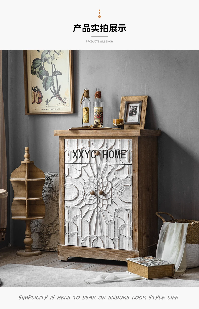 

В американском стиле, сплошная деревянная боковая проекция, вырезанная настенная, многофункциональная, с одним состаренным углом