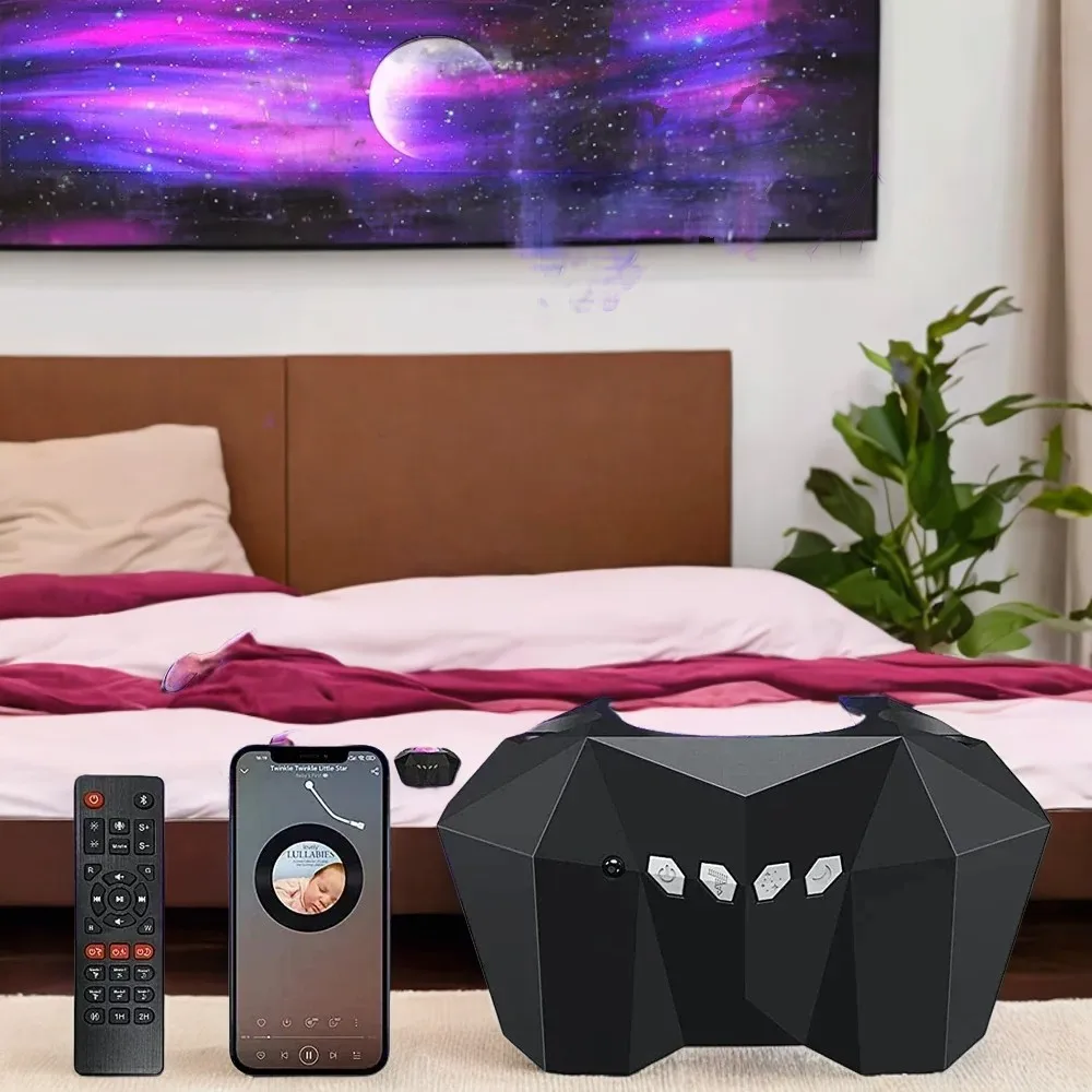 Aurora  Star Projector Starry Night Light Smart Projection Lamp with Remote Control Bluetooth Music Speaker for Home Decor