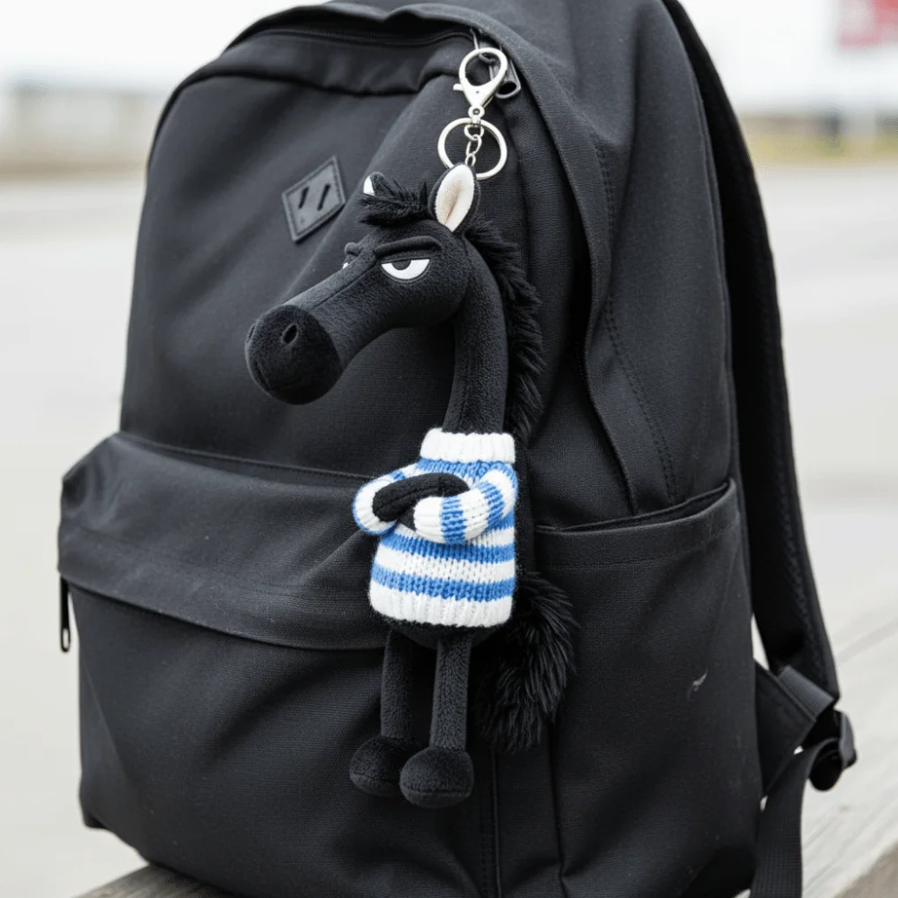 LLavero creativo de caballo oscuro, mascota bonita, caballo de simulación, estilo chino suave, estatuilla de Pony del zodiaco, decoración de habitación