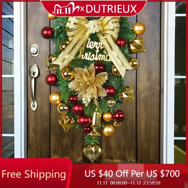 

Christmas Vine Wreath Creative Christmas Decorations Luxury Cute Shopping Mall Window Droplets Hanging Trees Scene Decoration