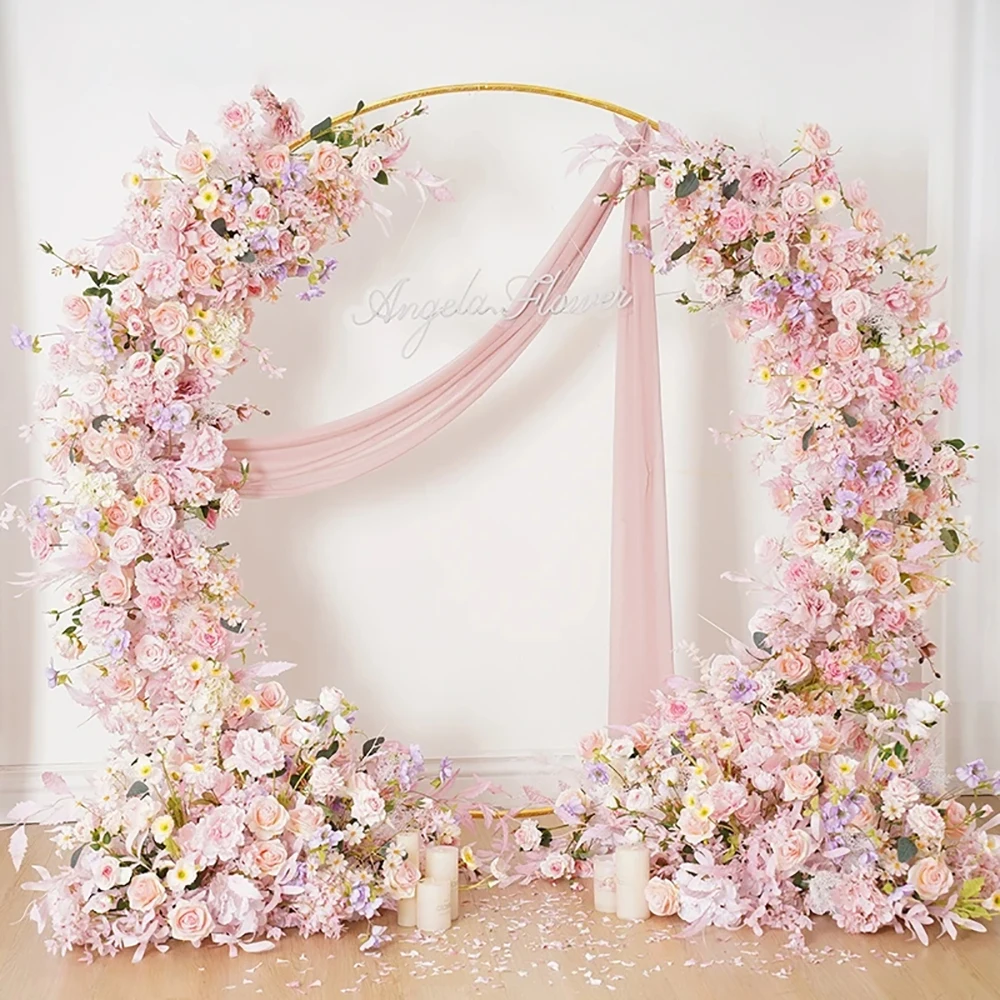 1pc Wedding Round Balloon Arch Stand Large Metal Arch Stand Flower Frame Birthday Party meeting Decor forniture Home puntelli fai da te