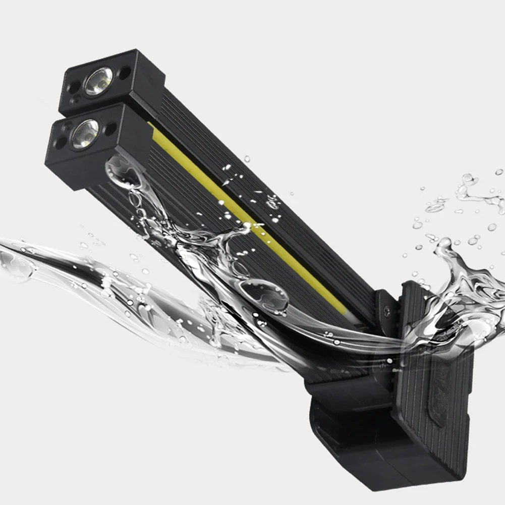 Lampada da palestra portatile impermeabile con torcia LED ricaricabile magnetica con gancio Dimmerazione a 7 gradi pieghevole a 180 gradi per esterni