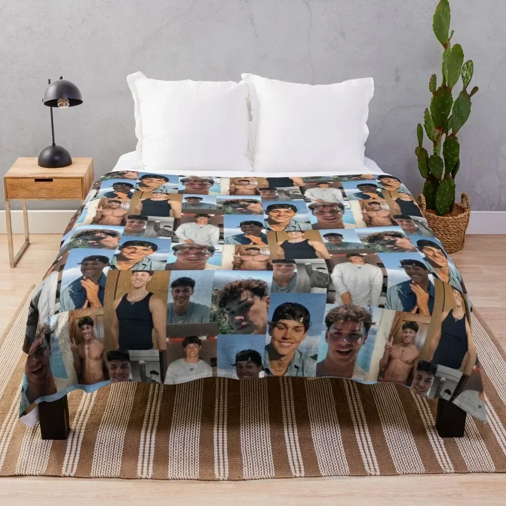 

Noah Beck Collage Pictures Throw Blanket halloween Heavy Comforter Beach Blankets