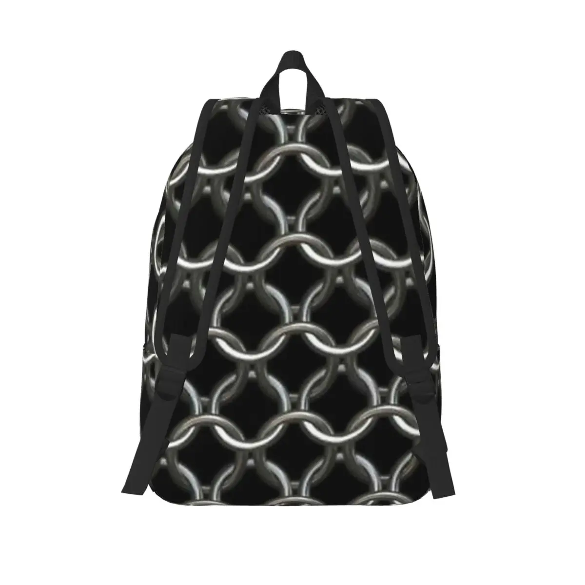 Metal Chainmail Medieval Armor  Backpack Daypack Large Capacity Boys Girls BookBag School Bag Shoulder Bags for Men Women - view 6