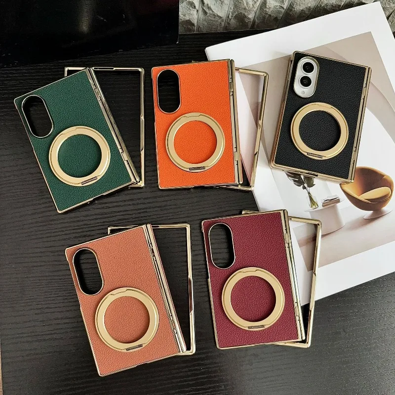 Applicable for Samsung Galaxy Z Fold8 Ultra Phone Case, High-end Electroplating Hinge Protective Cover With Rotatable Bracket