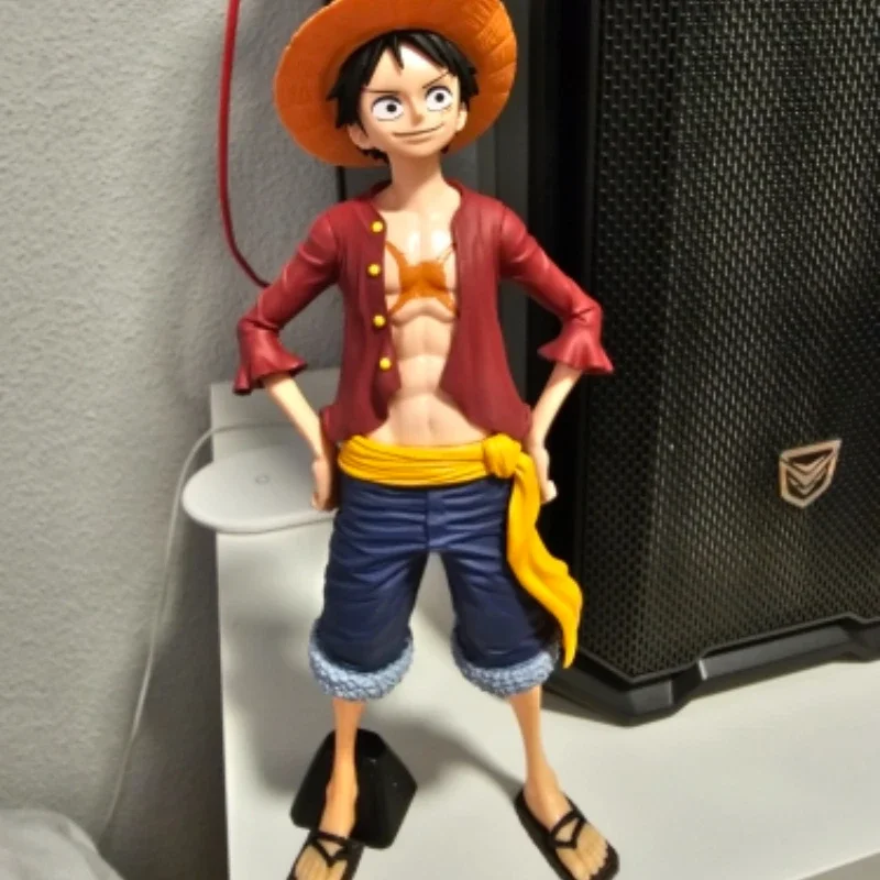 Figura Anime Colecionável Monkey D Luffy, Estatueta do macaco substituível, 3 Face Figure, Ornamento do quarto substituível, Holiday Gift, 26cm, 1 Pc