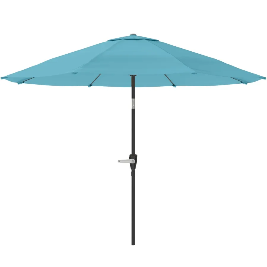 

10FT Patio Umbrella with Auto Tilt and Vented Canopy Blue