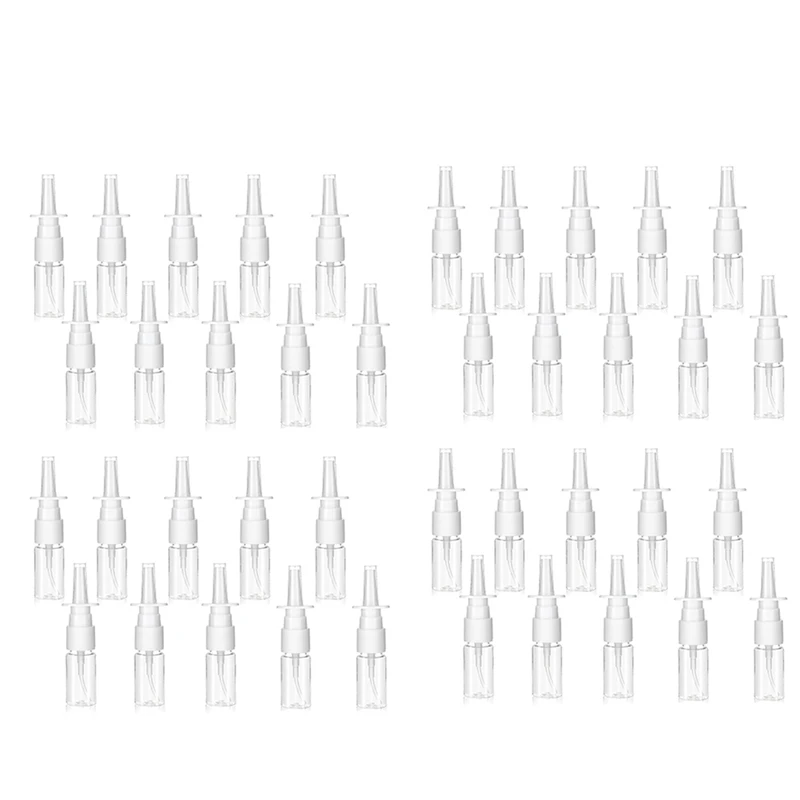 

40Pcs Nasal Spray Bottle, 10ML Clear Small Empty Nose Spray Bottle Reusable Fine Mist Sprayers For Travel