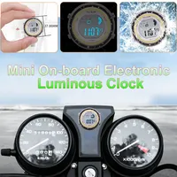Motorcycle Digital Clock Waterproof Motorbike Stick-on Dashboard Car Clock Stick-On Mini Watch for Dashboard Boat Motocycle Bike