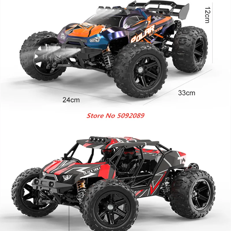 80KM/H Rc Racing Car 2.4G Climbing 4WD Off road Car 1:14 4WD Brushless High Speed Professional Off Road Racing All Terrain Light