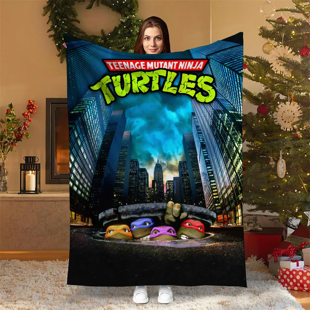 Anime Blanket for Winter Ninja T-Turtles Hairy Blankets for Bed Blanket 150cm X 200cm Cobija Sofa Blankets King Size Plaid Throw