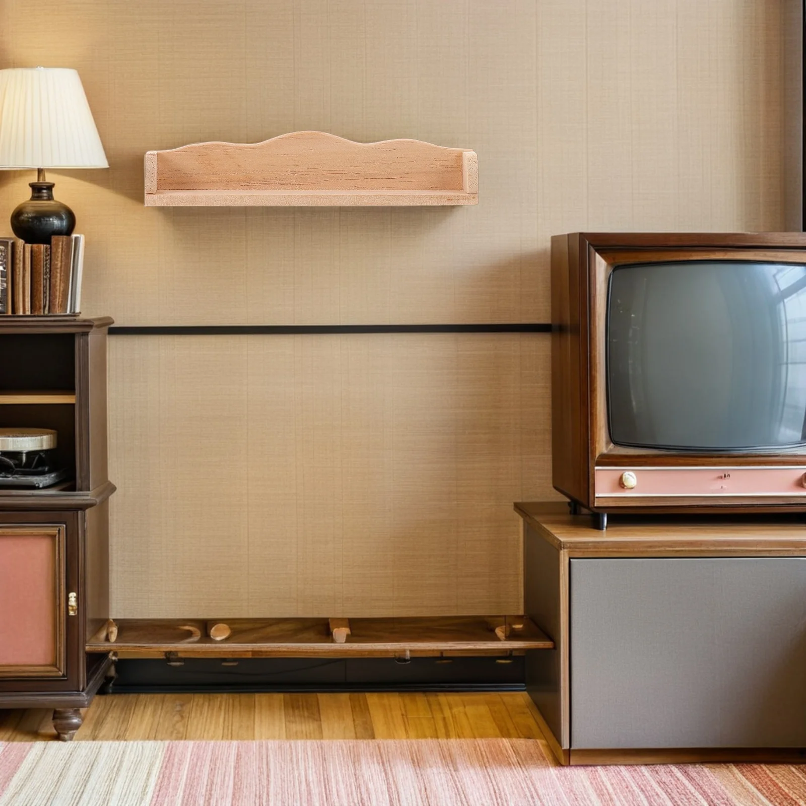 

4Pcs Miniature Wall Mounted Bookshelf Mini Dollhouse Floating Shelves Nursery Storage Shelf Accessories Bookshelf Dollhouse