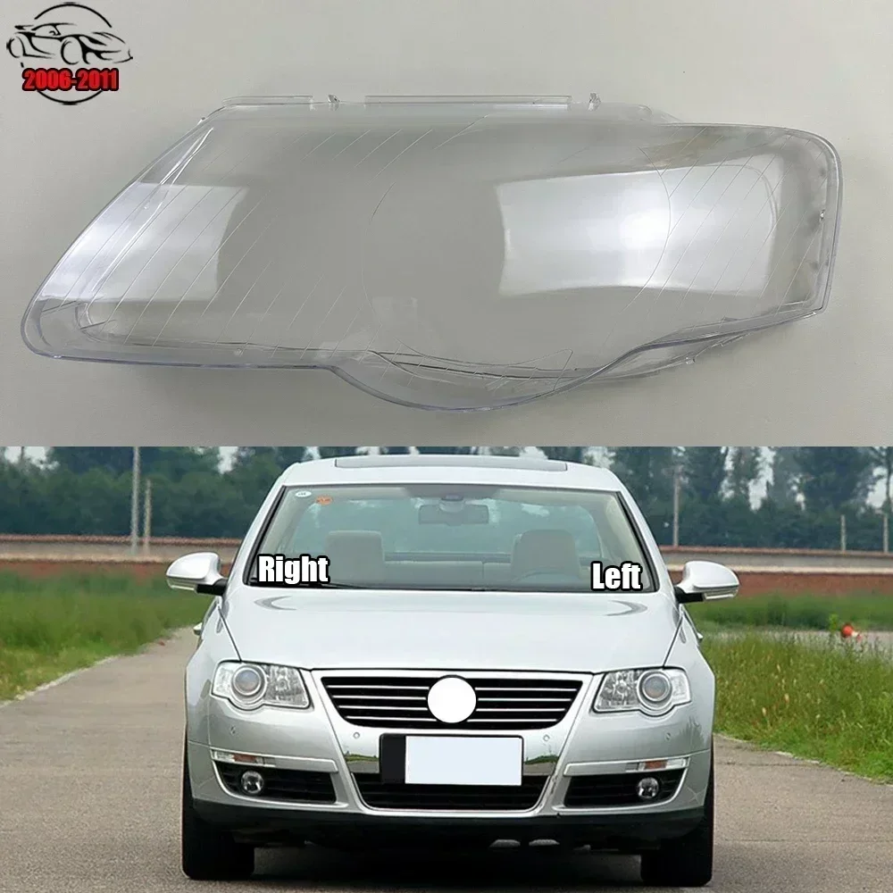 

For Volkswagen VW Passat B6 R36 2006-2011 Lamp Case Headlamp Cover Shell Transparent Lampshade Headlight Cover Lens Glass Caps