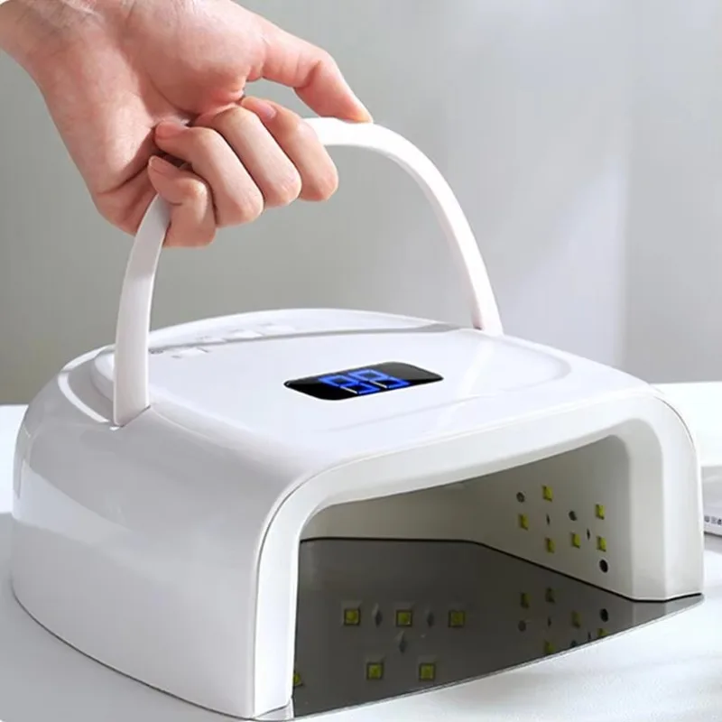 60W Rechargeable UV Diode Nail Light Wireless Gel Polishing Dryer Light, Portable Handle Professional Quick Drying Curing Light