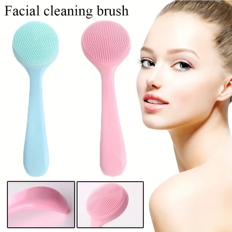 Soft silicone hand-feel face wash brush makeup remover blackhead cleansing tool portable beauty tool