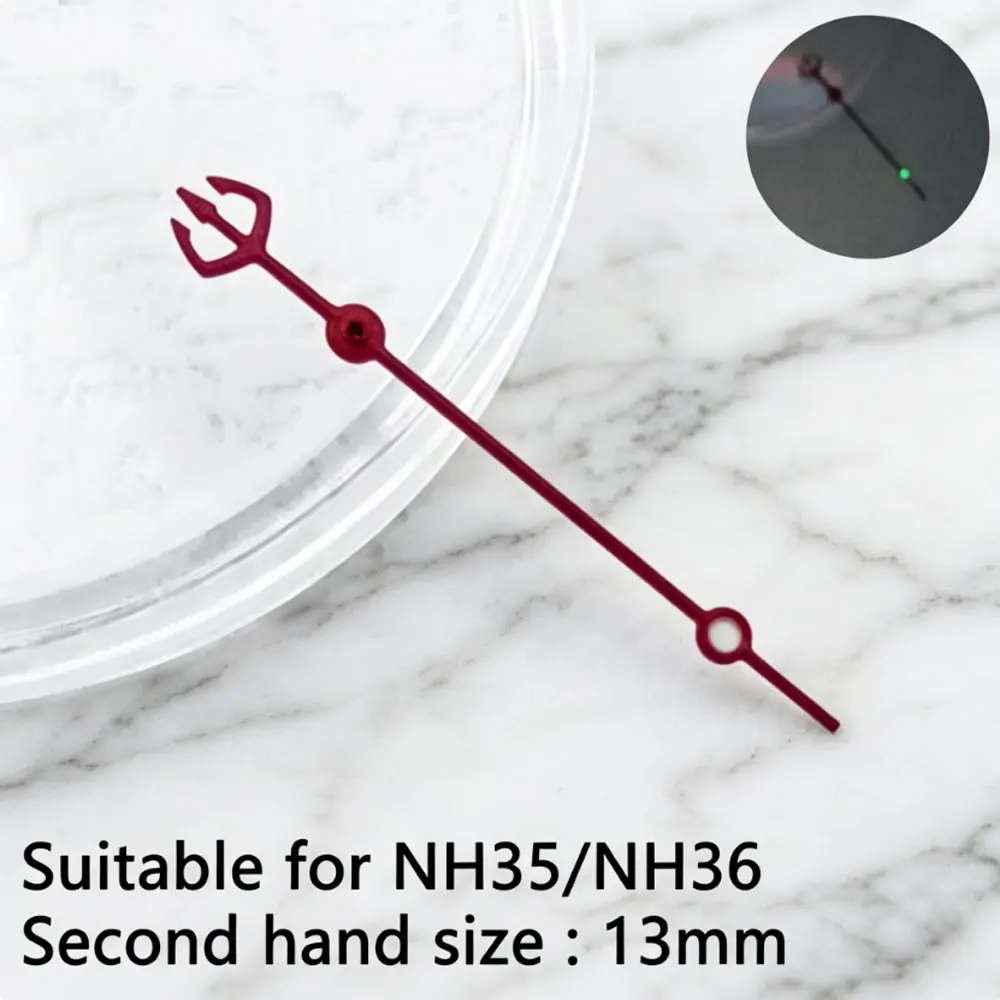 13mm Watch Second Hand Orange Rose Gold Blue NH35 Hand Suitable for NH35 NH36 Automatic Movement Trident of Aquaman