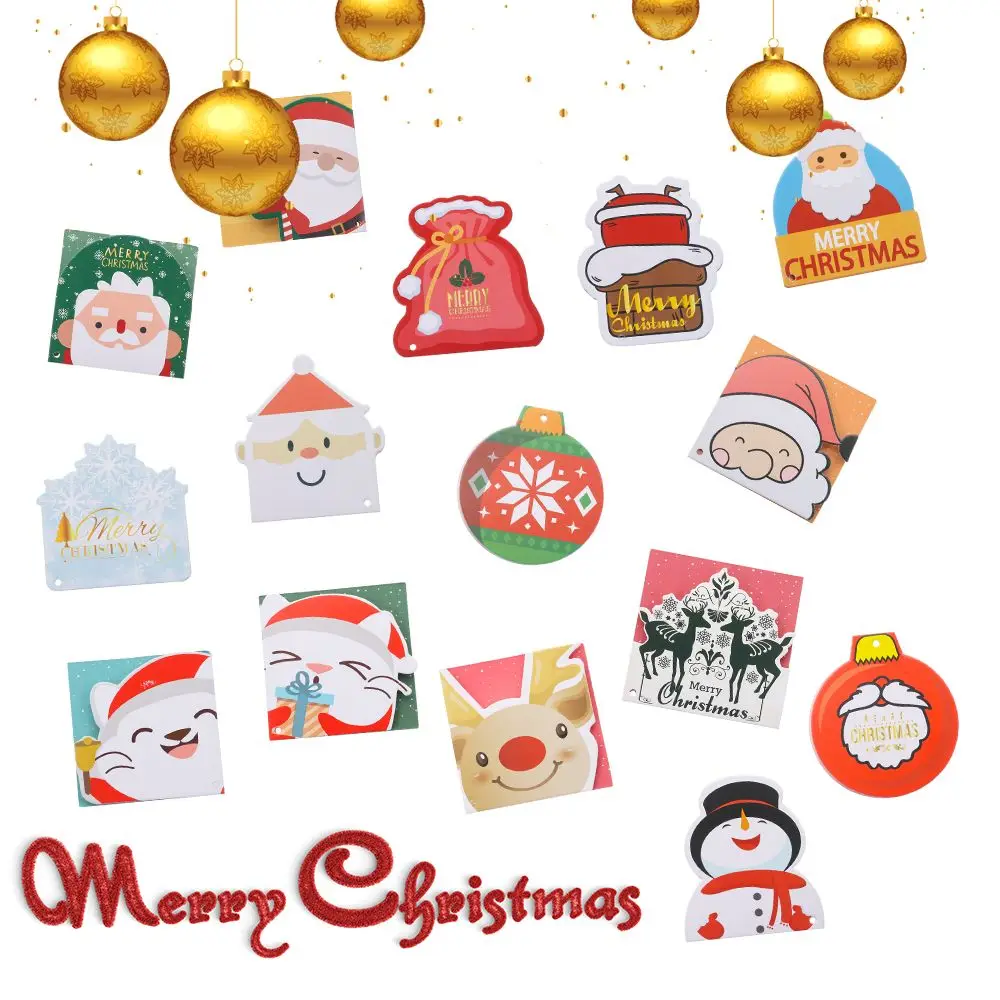 20pcs Merry Christmas Mini Greeting Cards Cards Children New year Gift 2021 Xmas Christmas Party Decorations Postcard