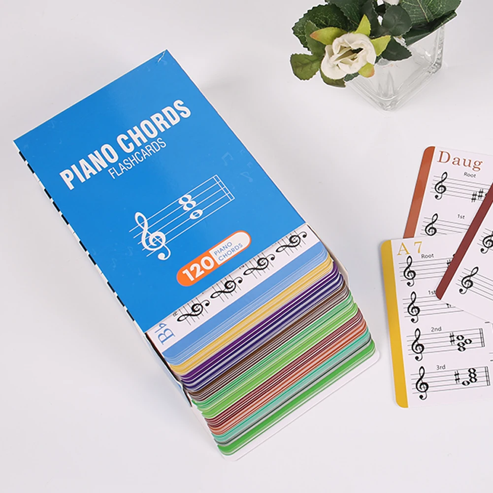 Piano Chord Flashcards with Piano Chords Chart Fun Educational Flashcards for Beginner Seasoned Player Music Theory Teacher